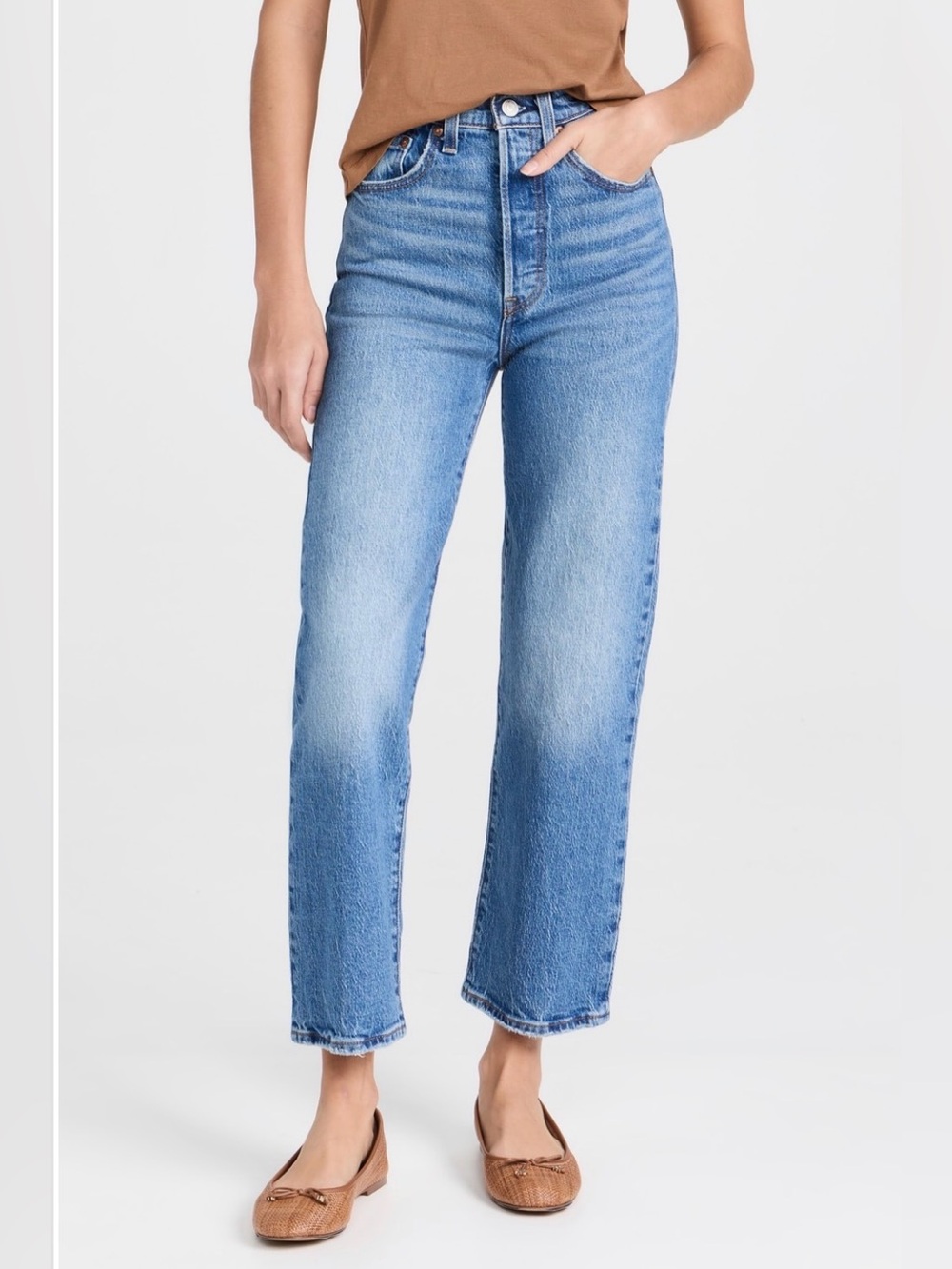 Levi's Vintage-Inspired Ribcage Straight Ankle Jeans Button Fly